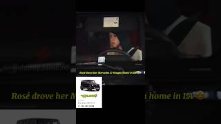 OMG! Rosé drove her Mercedes G-Wagon home in LA by herself #blackpink #rosé #shorts