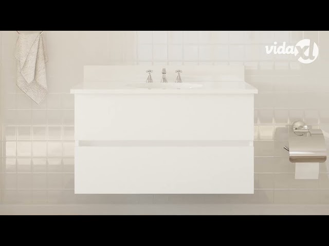 Video Teaser für 804746 vidaXL Sink Cabinet White 80x38,5x45 cm Engineered Wood
