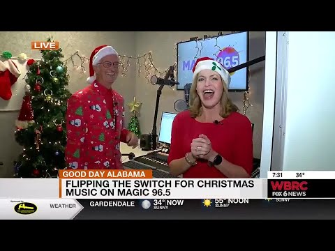 Clare flips the switch at Magic 96.5 to Christmas music