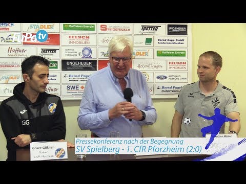 Pressekonferenz mit Trainern nach SV Spielberg vs. 1. CfR Pforzheim am 18.5.2019