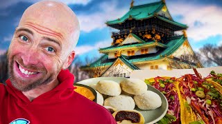 100 Hours in Osaka, Japan!! Japanese Street Food and Osaka Castle!!