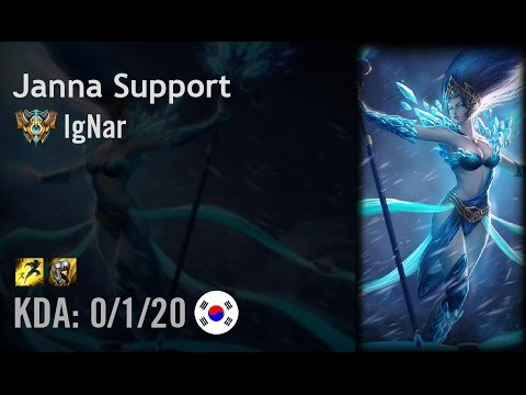 Janna Support vs Alistar - IgNar - KR Challenger Path 6.3