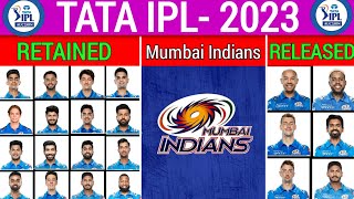 IPL 2023 | Mumbai Indians | Mi Possible Retained & Released Players | Mumbai Indians 2023 |