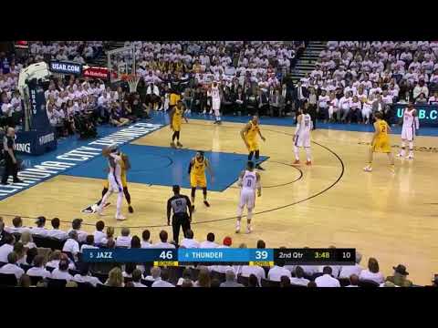 Vintage Carmelo Anthony Step Back Jump Shot - Playoff 2nd game UTAH JAZZ vs OKC THUNDER