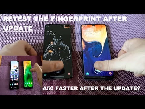Samsung A50 Fingerprint UPDATE! A50 is Faster now?Retest against S10+
