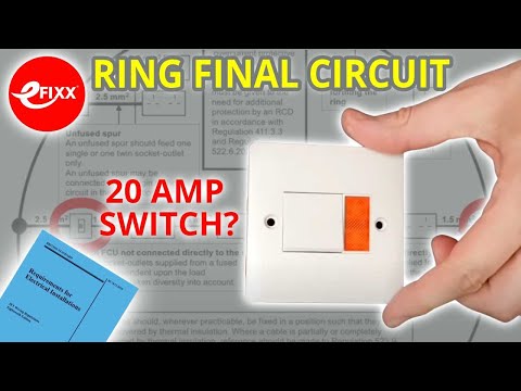 Can you use a 20 Amp double pole switch to control a spur from a ring final circuit? BS7671