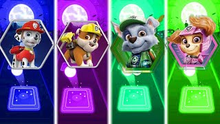 Marshall 🆚 Rubble 🆚 Skye 🆚 Rocky || Tileshop Music Game 🎯🎯🎯💯
