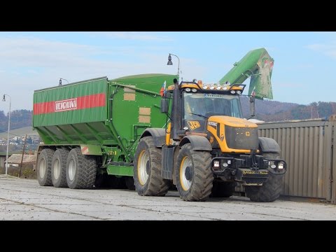 PD Dobrá Niva - Nakladanie železničných vagónov 2016 - JCB Fastrac 8250 + Bergmann GTW430