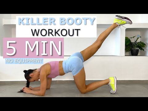 5 MIN KILLER BOOTY PUMP WORKOUT | Round booty & Slim legs | no jumping