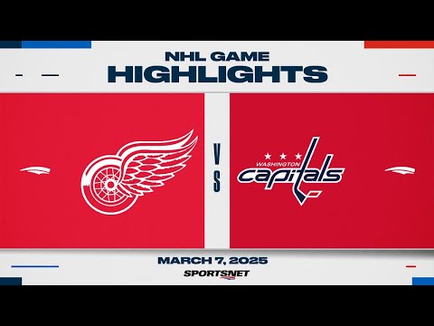 NHL Highlights | Red Wings vs. Capitals - March 7, 2025