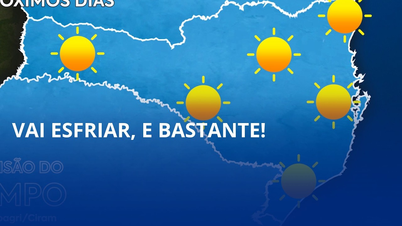 Apesar de uma frente fria trazer chuva nos próximos dias, a maior mudança dessa semana vai ser nas temperaturas: do calor de 30 graus para geada e mínima de dois graus negativos no estado.