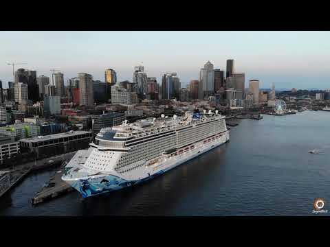 Norwegian Bliss in 4K, Seattle Pier 66
