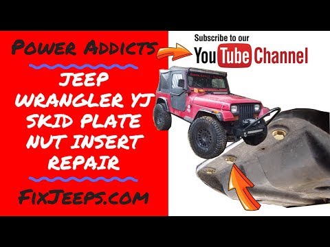 Jeep Wrangler - Skid plate nut insert frame repair #skidplate #rustedbolt