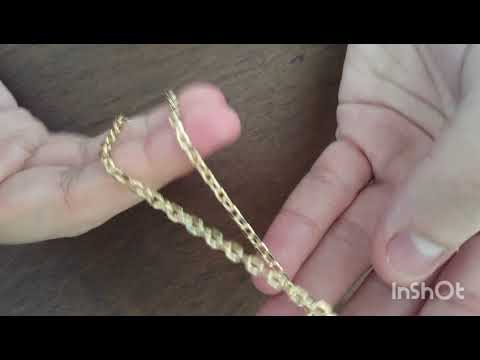 CM5   corrente cadeado banhada a ouro 18k 4mm