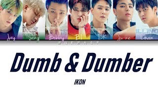 iKON - Dumb &amp; Dumber (덤앤더머) Lyrics [Color Coded Lyrics] (Han/Rom/Eng)