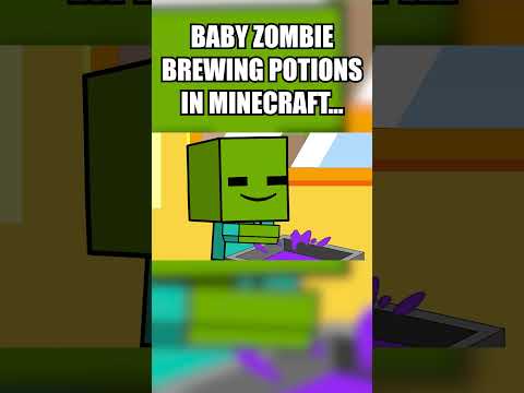 ArcadeCloud - baby zombie brewing potions in minecraft