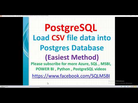 Postgresql Tutorials | Load csv file into postgresql | postgresql import csv file data