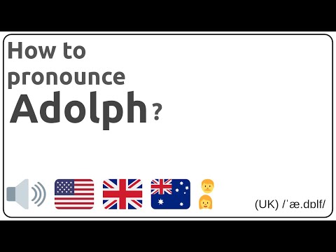 How to pronounce Adolph in english?