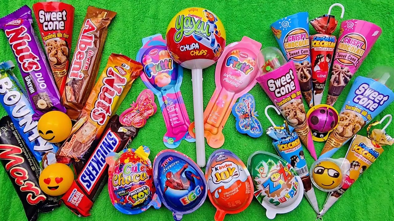 Top 5 Satisfying Video ASMR Lollipops Chocolate and Gummy Candy Unboxing Video Most Popular Candy.