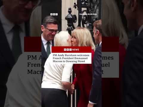 Emmanuel Macron becomes first foreign leader to visit UK PM Andy Burnham in Downing Street. #BBCNews
