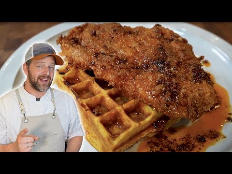 Crispy Fried Chicken & Sweet Potato Waffles with Spicy Chili Crisp | Southern Comfort with a Kick!