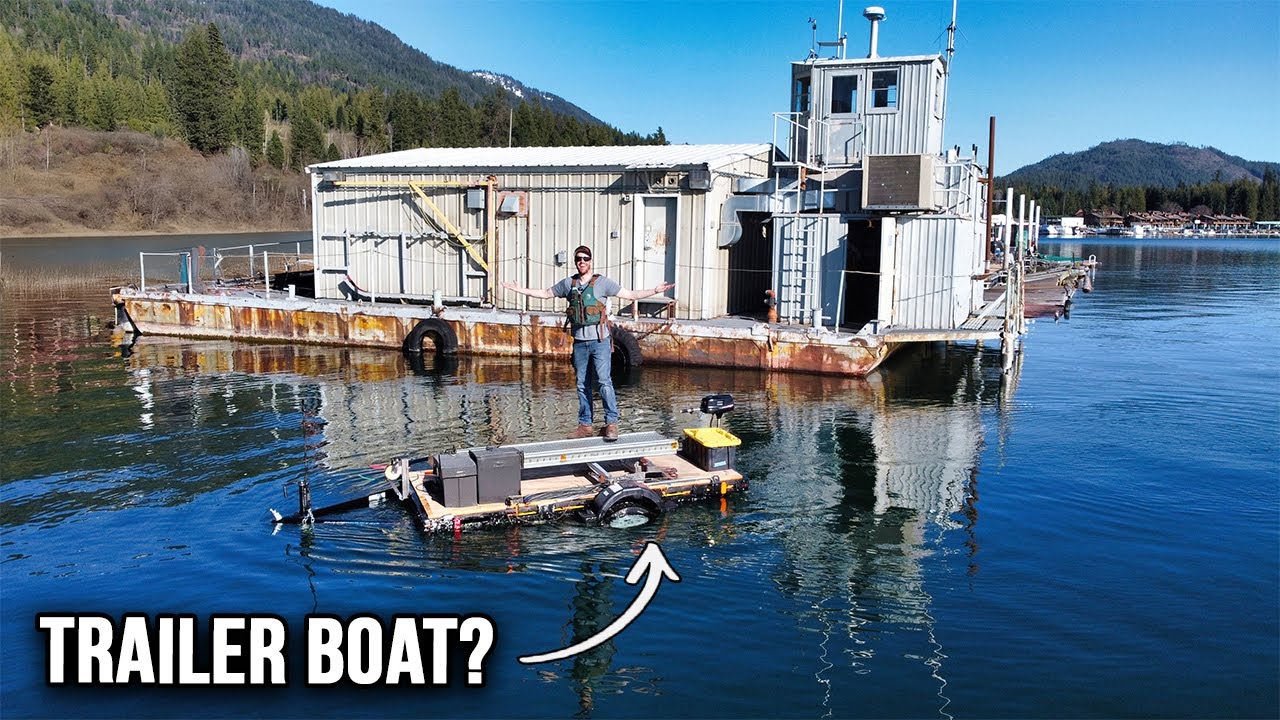 I Built A Mini Floating Trailer To Get Supplies To My Navy Barge