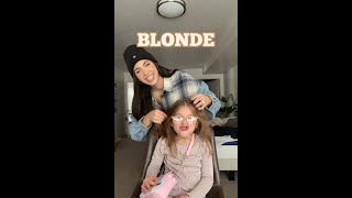 My 5 Year Old Wants To Go Blonde 👀👱‍♀️🫣 #shorts #hair #vlog
