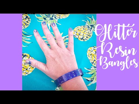 OUT OF THIS WORLD galaxy resin bangle bracelets!  “Amazing Clear Cast” Brand Resin Review and Use