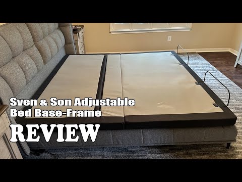 Sven & Son Bliss Adjustable Bed Base-Frame + 14 inch Hybrid Spring Matt (Medium Soft), Head and Foot Lift, Lumbar, Pillow-Tilt, Massage, Under-Bed Lights, USB - Split King video review thumbnail