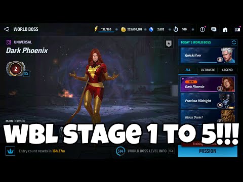 JEAN GREY WBL STAGE 1 TO 5!!!