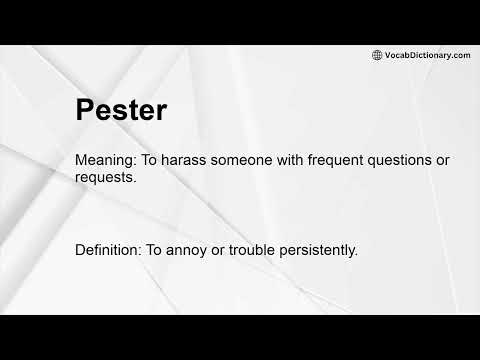 Pester Meaning