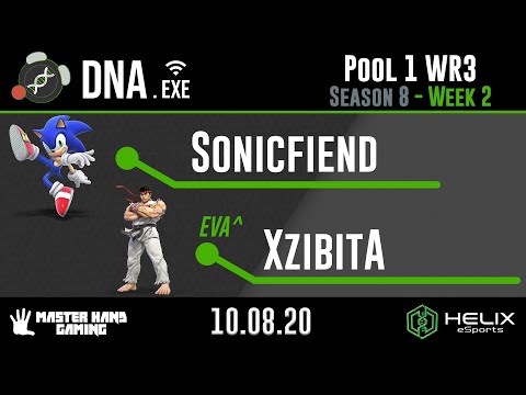 DNA.EXE S8:W2 - Sonicfiend (Sonic) Vs. EVA^ | XzibitA (Ryu) - Pool 1 WR3