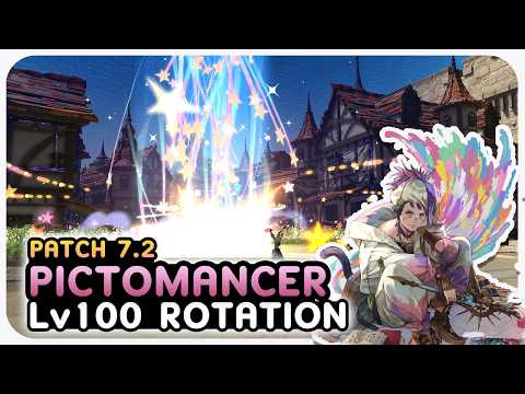 Updated PICTOMANCER Level 100 Standard Opener and H2+H3 Rotation Showcase | Dawntrail Patch 7.2