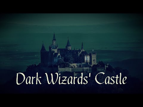 Dark Wizards' Castle ambience and music | sounds of storm, wind, and dark forest with fantasy music