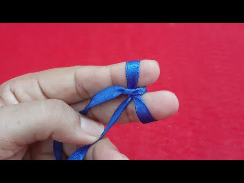 How to Make a Simple Satin Bow with Your Fingers Quick and Easy 🎀