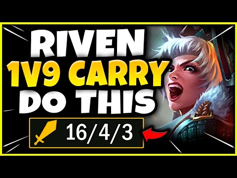 RIVEN MAINS! HOW TO LITERALLY 1V9 IN SEASON 12 (INFORMATIVE) - S12 Riven TOP Gameplay Guide