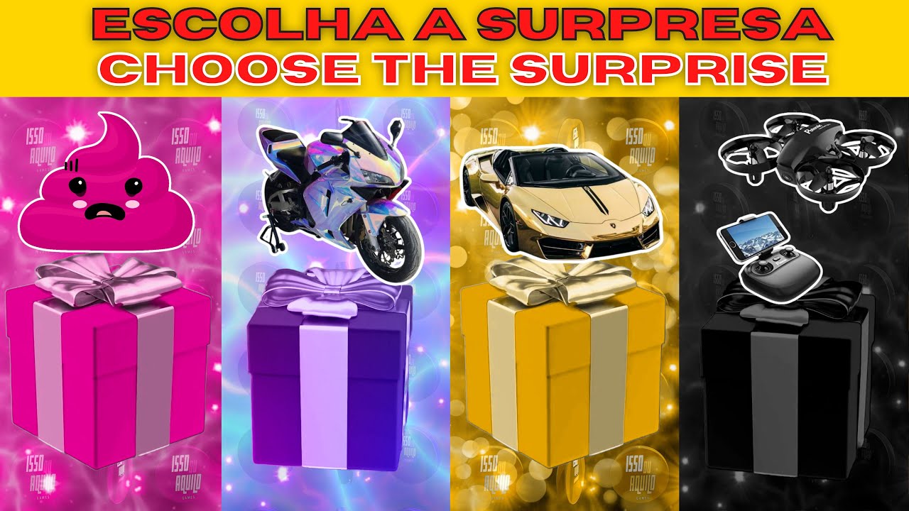 ESCOLHA O SEU PRESENTE DE 4 🎁 ELIGE TU REGALO ENTRE 4🎁CHOOSE YOUR GIFT FROM 4 🎁 NÃO ESCOLHA ERRADO 2