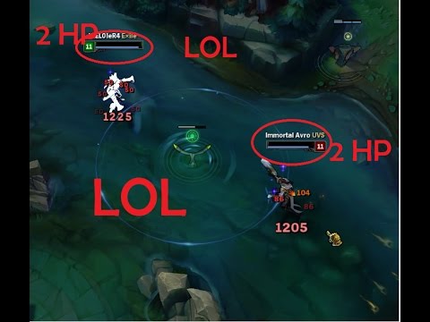 LoL - Lucian's ulti vs Miss Fortune's ulti 1v1 (Same items)