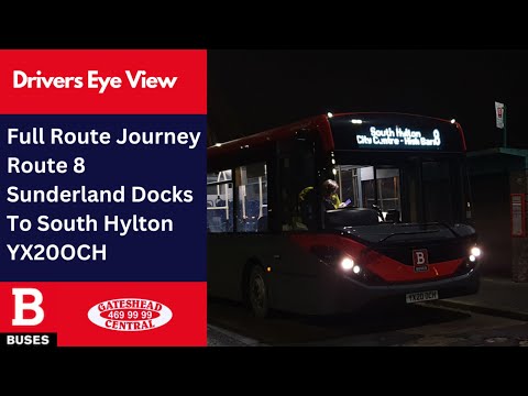 FULL ROUTE JOURNEY | Nexus Bus Route 8 - Sunderland Docks to South Hylton | YX20OCH