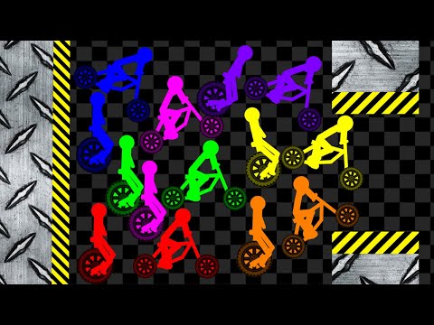 Survival Stickman Bicycle & Unicycle Race - Shutter Crush Race