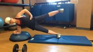 BOSU Side Plank Leg Lifts