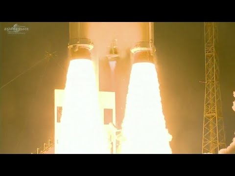 Ariane 5 blasts off from French Guiana with Telecom Satellite Duo