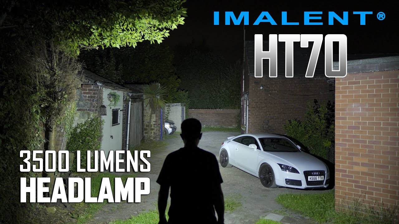 Lampe Frontale Rechargeable IMALENT HT70 - 3500 Lumens, 3 LED, IP66, 189g - Puissante Et Portable