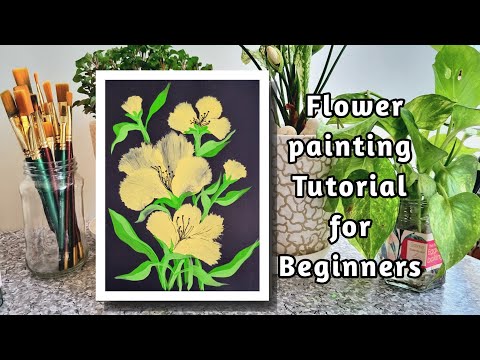 Flower Painting Tutorial || Freehand Strocks || Easy Flower painting ||Rupali Bhagat