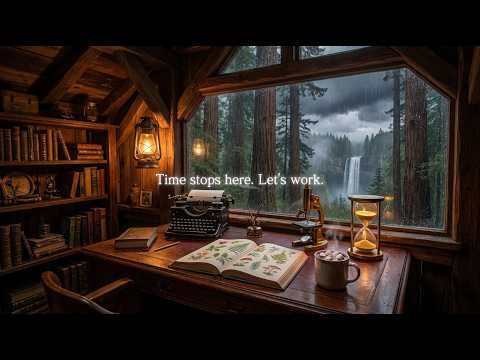 Deep Focus  Rainy Giant Treehouse & Botanical Lo-Fi (No Lyrics)