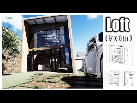 LOFT 5 X 8 METROS, [ loft minimalista de madeira] #loft