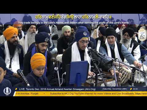 065 Toronto Dec. 2018 - Saturday PM - Raensabaayee Keertan - Bhai Jaswant Singh Jee Detroit