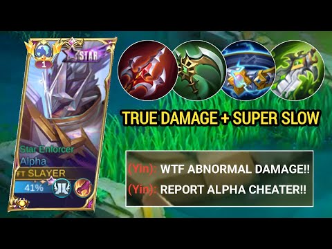 Alpha Unlimited True Damage and Super Slow Build! | Alpha Best Build | MLBB