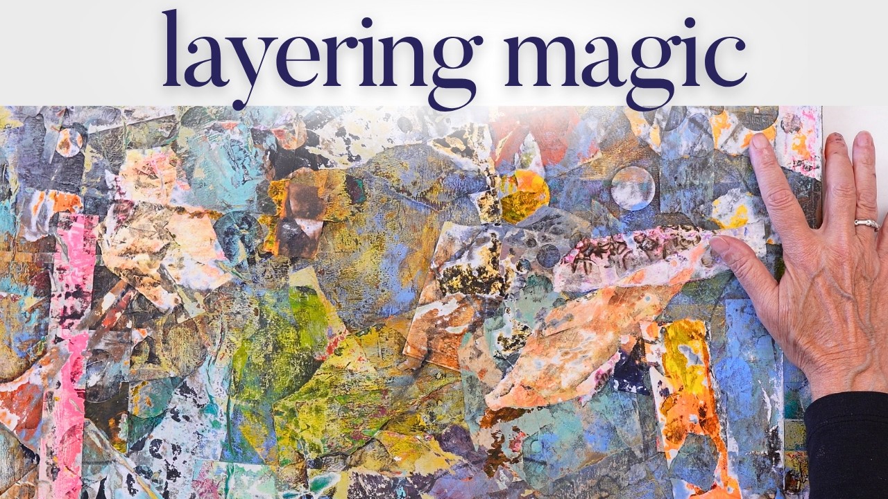 A Year Of Paper Scraps Transformed Into Art | Mixed Media Magic