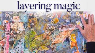 A Year Of Paper Scraps Transformed Into Art | Mixed Media Magic